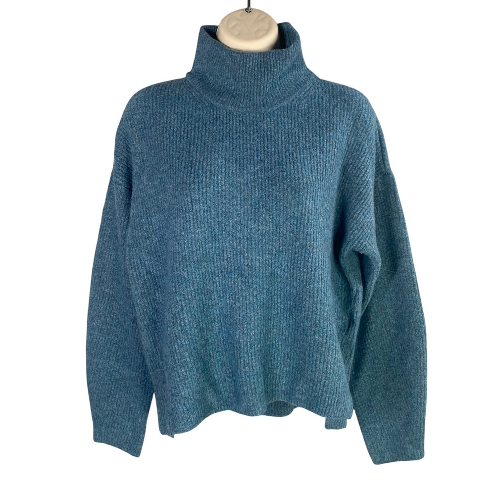 Abercrombie & Fitch Turtleneck Sweater Womens Small Ribbed‎ Knit Oversized Cozy